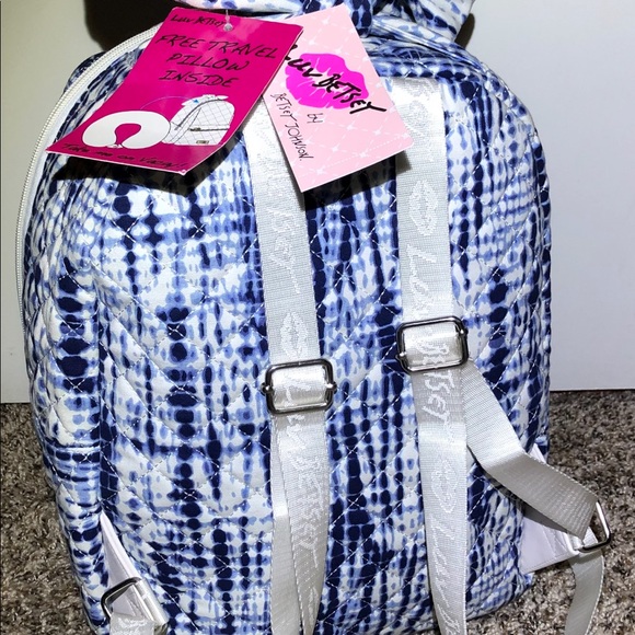 Betsy Johnson BlueWhite Dye 2 for 1 Backpack $88 main image 6